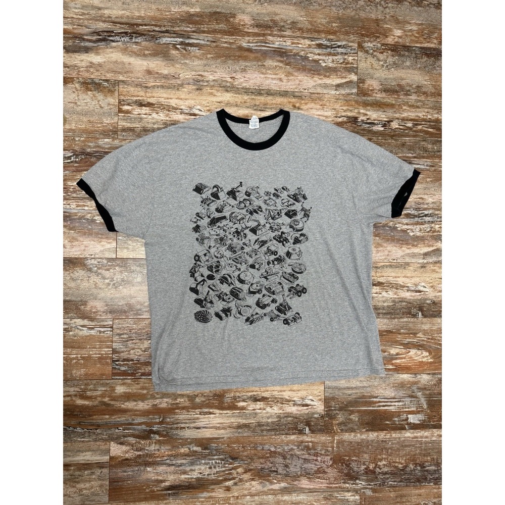 Vintage Battlebots Robots Season 2 T-Shirt Size XXL Gray Double Sided